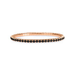 Bracelets XS:  45mm / Rose Gold / 2.07-2.79 Carats Diamonds TW 18K Stretch & Stack Black Round Diamond Tennis Bracelet, 2.5-6.6 Carats