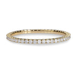 Bracelets XS:  45mm / Rose Gold / 6.75-8.55 Carats Diamonds TW 18K Gold Stretch & Stack Round Diamond Tennis Bracelet, 8.0 Carats, Lab Grown