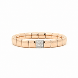 Bracelets XS:  45mm / Rose Gold / 7 Carats Natural MIned Diamonds TW 18K Gold And Pave Diamond Milano Stretch Bracelet