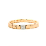 Bracelets XS:  45mm / Rose Gold / 7 Carats Natural MIned Diamonds TW 18K Gold And Pave Diamond Milano Stretch Bracelet