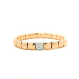 Bracelets XS:  45mm / Rose Gold / 7 Carats Natural MIned Diamonds TW 18K Gold And Pave Diamond Milano Stretch Bracelet