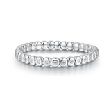 Bracelets XS:  45mm / White Gold / 1 18K Gold Over Ceramic and Diamond Bezel Stretch Tennis Bracelet