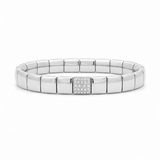 Bracelets XS:  45mm / White Gold / 7 Carats Natural MIned Diamonds TW 18K Gold And Pave Diamond Milano Stretch Bracelet