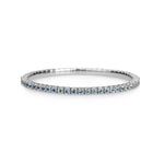 Bracelets XS:  45mm / White Gold / 8.55-10.83 Carats Aquamarine Gemstones TW Stretch & Stack Aquamarine Tennis Bracelet, 8.55-18 Carats