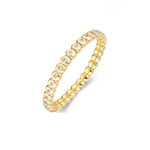 Bracelets XS:  45mm / Yellow Gold / 1 18K Gold Over Ceramic and Diamond Bezel Stretch Tennis Bracelet