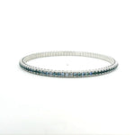 Bracelets XS:  45mm / Yellow Gold / 2.07-2.79 Carats Diamonds TW 18K Stretch Blue Sapphire Ombre Tennis Bracelet, 2.5 Carats