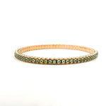 Bracelets XS:  45mm / Yellow Gold / 2.25-2.94 Carats Orange Sapphire TW 18K Gold Stretch Green Peridot Tennis Bracelet, 2.25-8.58 Carats