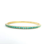 Bracelets XS:  45mm / Yellow Gold / 2.25-2.94 Carats Paraiba Tourmaline TW 18K Gold Stretch Paraiba Tourmaline Tennis Bracelet, 2.25-8.58 Carats