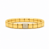 Bracelets XS:  45mm / Yellow Gold / 7 Carats Natural MIned Diamonds TW 18K Gold And Pave Diamond Milano Stretch Bracelet
