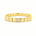 Bracelets XS:  45mm / Yellow Gold / 7 Carats Natural MIned Diamonds TW 18K Gold And Pave Diamond Milano Stretch Bracelet