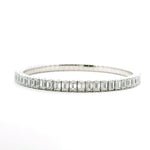 Bracelets XS:  45mm / Yellow Gold / 8.2-10.6 Carats Emerald Cut Diamonds TW 18K Gold Stretch Emerald Cut Diamond Tennis Bracelet, 4-prong, Lab Grown