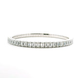 Bracelets XS:  45mm / Yellow Gold / 8.2-10.6 Carats Emerald Cut Diamonds TW 18K Gold Stretch Emerald Cut Diamond Tennis Bracelet, 4-prong, Lab Grown