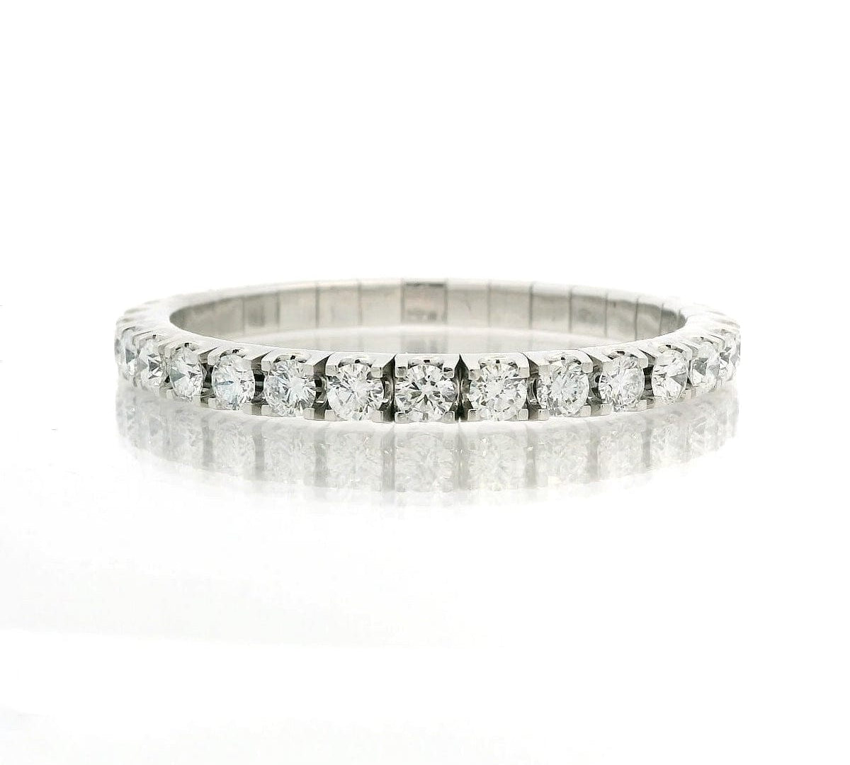 Bracelets XS:  45mm / Yellow Gold / 9.0-12.0 Carats Diamonds TW 18K Gold Stretch Round Diamond Tennis Bracelet, 12 plus Carats, Lab Grown Diamonds