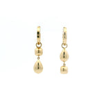 Charms & Pendants 14K Bezel Set Cushion and Pear Diamond Georgian Drop Earrings