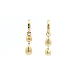 Charms & Pendants 14K Bezel Set Cushion and Pear Diamond Georgian Drop Earrings