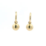 Charms & Pendants 14K Bezel Set Round Diamond Georgian Drop Earrings