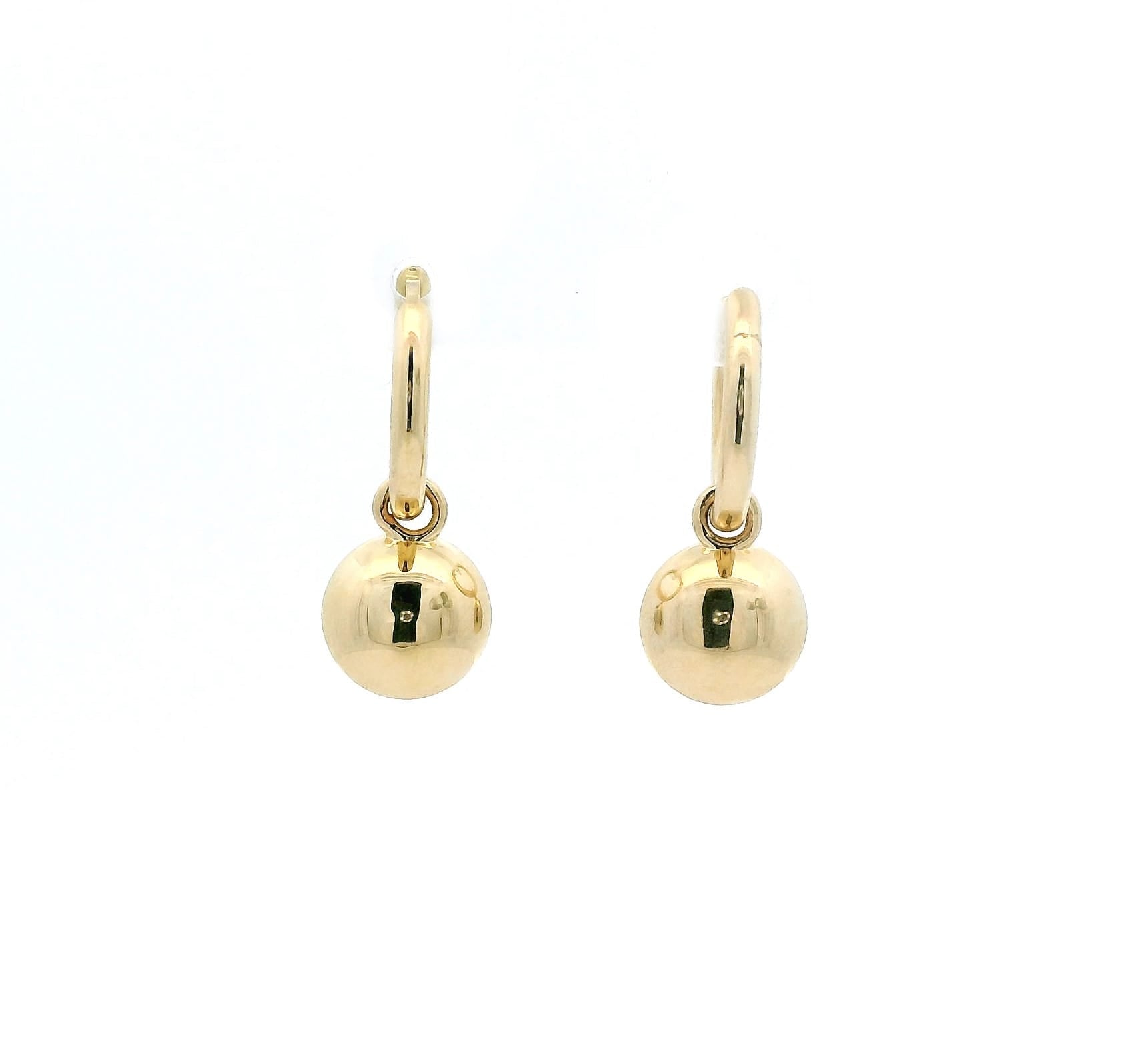 Charms & Pendants 14K Bezel Set Round Diamond Georgian Drop Earrings