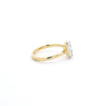 Charms & Pendants 14K Bezel Set Round Diamond Georgian Pear Ring
