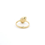 Charms & Pendants 14K Bezel Set Round Diamond Georgian Pear Ring