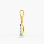Charms & Pendants 14K Gold Emerald Cut DIamond Diamond Georgian Charm, Lab Grown