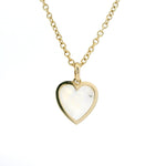 Charms & Pendants 14K Gold Moonstone and Micro-Pave Diamond Puffy Heart Charm, Large