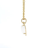 Charms & Pendants 14K Gold Moonstone and Micro-Pave Diamond Puffy Heart Charm, Large