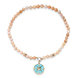 Charms & Pendants 14K Gold Turquoise and Pave Diamond Compass Charm, Large