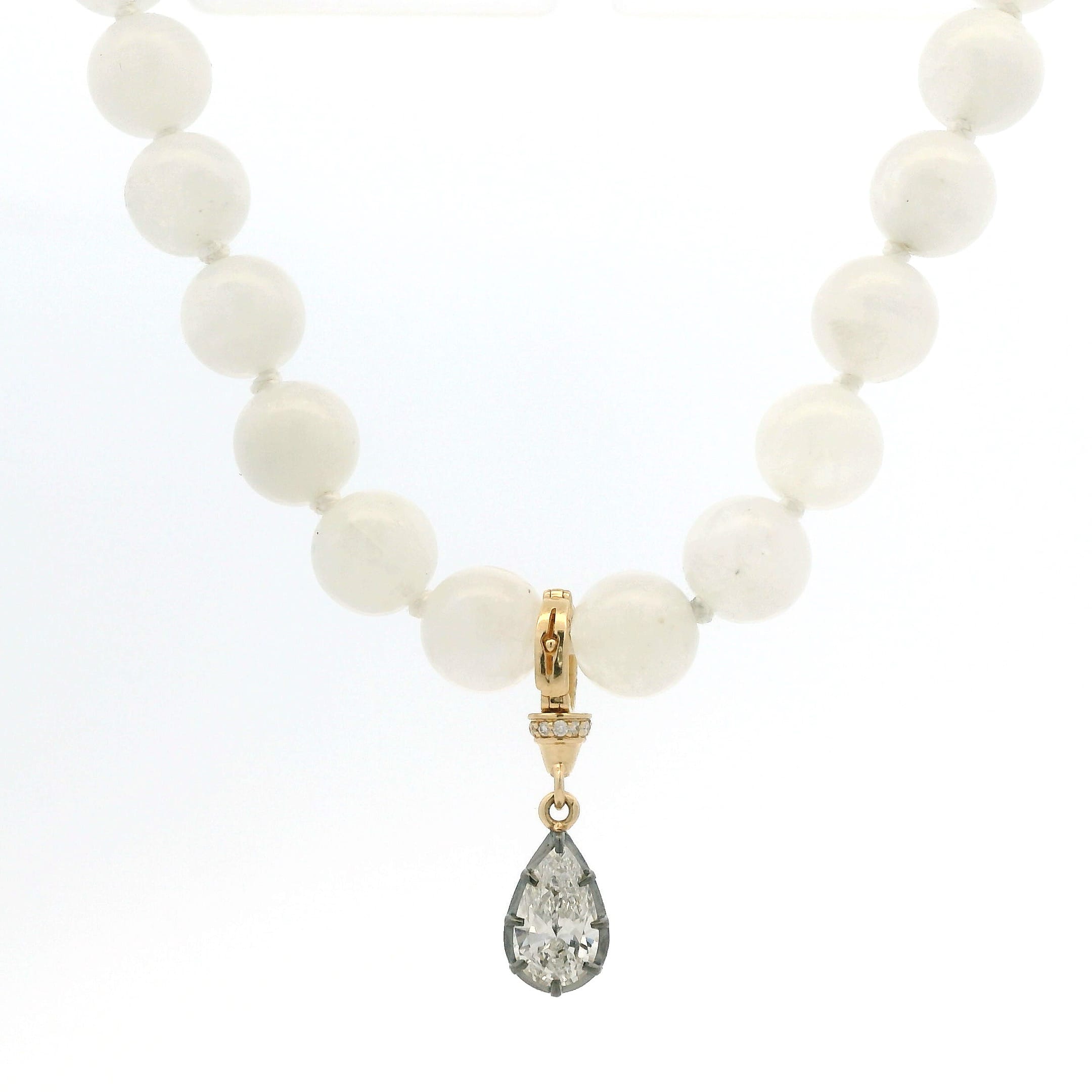 Charms & Pendants 14K Pear Diamond Georgian Charm