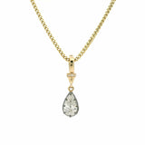 Charms & Pendants 14K Pear Diamond Georgian Charm