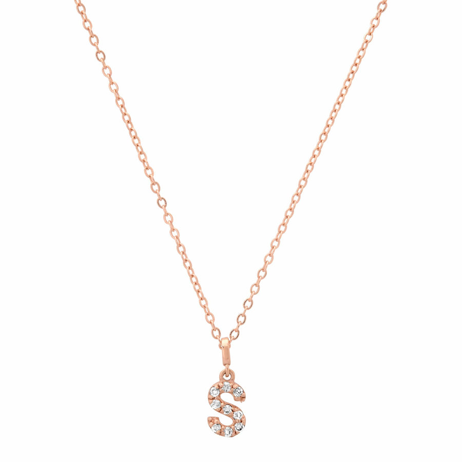 Charms & Pendants A / Rose Gold 14K Gold & Diamond Mini Initial Charms