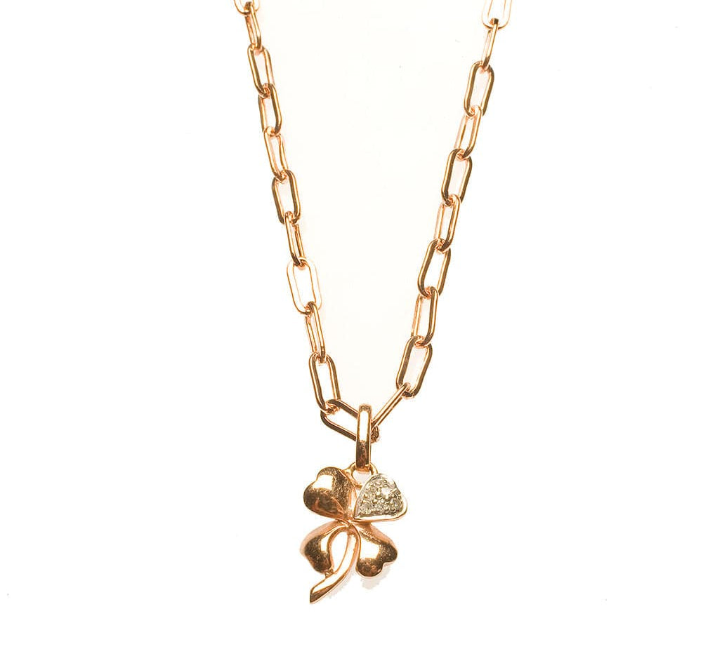 Charms & Pendants Clover with Diamonds