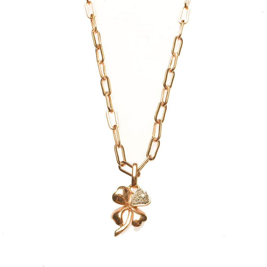 Charms & Pendants Clover with Diamonds