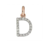 Charms & Pendants D / Rose Gold Gold & Diamond Initial Charm
