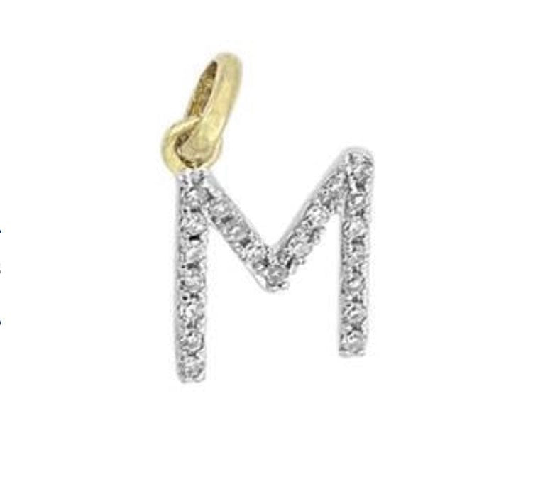 Charms & Pendants M / Rose Gold Gold & Diamond Initial Charm