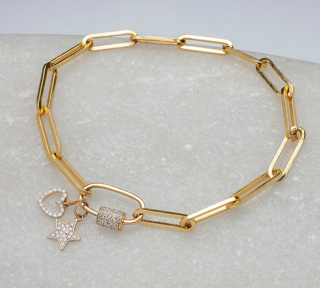 Charms & Pendants Mini Heart with Diamonds