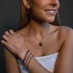 Charms & Pendants Puffy Pave Ruby Heart Charm