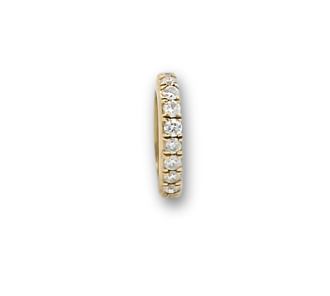 Charms & Pendants Rose Gold / 14K 14K Gold Round Ring Link Diamond Charms