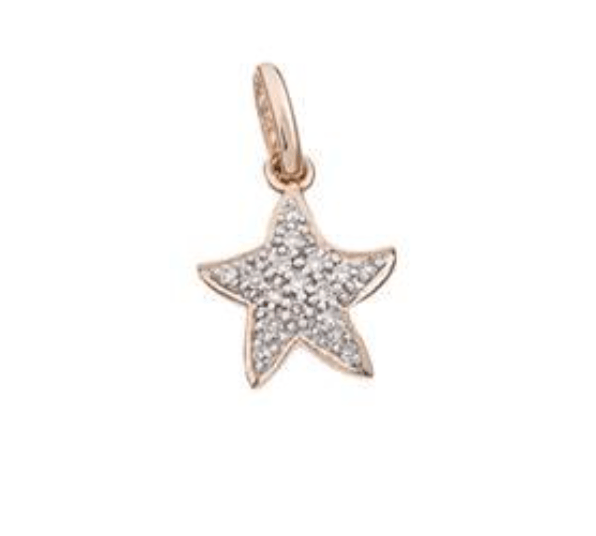Charms & Pendants Rose Gold 14K Gold And Diamond Starfish Charm