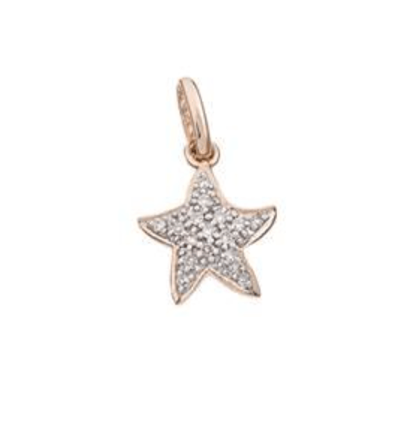 Charms & Pendants Rose Gold 14K Gold And Diamond Starfish Charm
