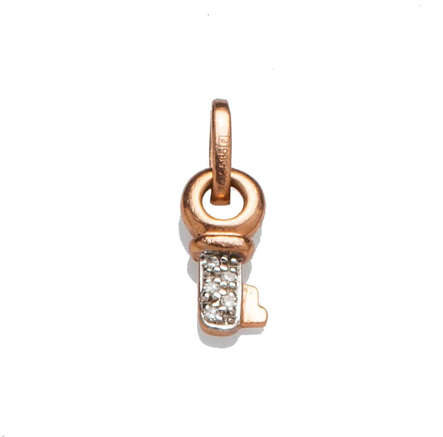 Charms & Pendants Rose Gold Baby Micro-Pave Key