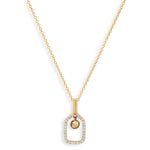 Charms & Pendants Rose Gold / Charm with 18K Gold Paperclip Chain 18K Gold and Diamond Pickleball Charm, Medium