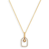 Charms & Pendants Rose Gold / Charm with 18K Gold Paperclip Chain 18K Gold and Diamond Pickleball Charm, Medium