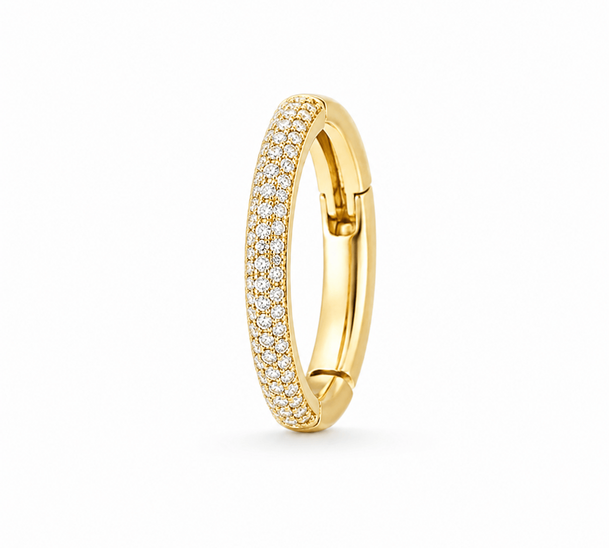 Charms & Pendants Rose Gold / Medium 12 mm 14K Gold Pave Diamond Carabiner Charm Enhancer/Connector Link (Copy)