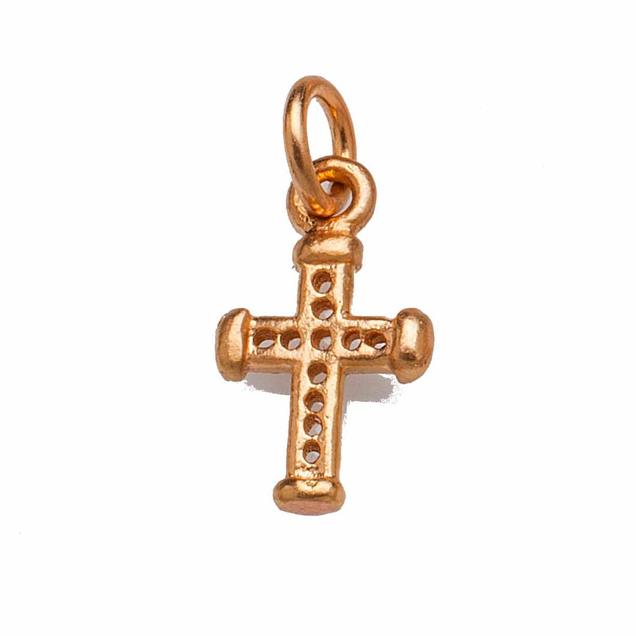 Charms & Pendants Rose Gold Signature Hand Crafted Solid Gold Cross