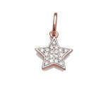 Charms & Pendants Rose Gold Star with Diamonds
