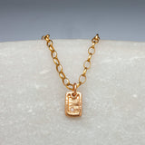 Charms & Pendants Solid Gold Dog Tag with Diamonds Signature Piece