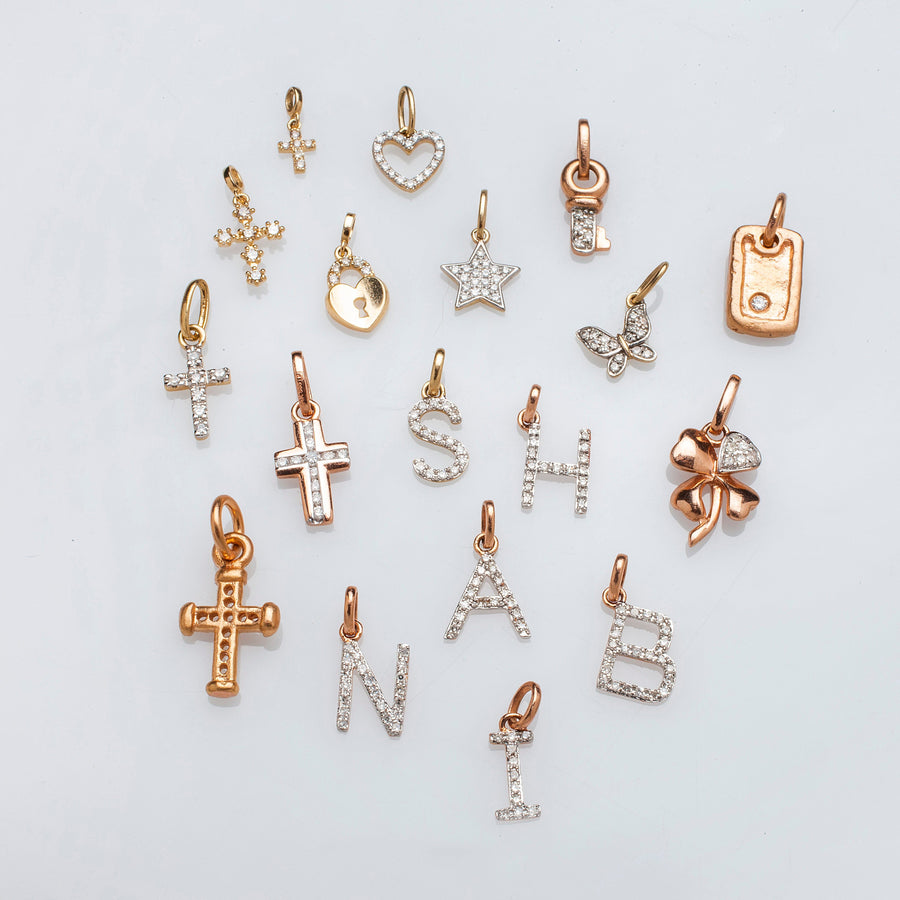 Charms & Pendants Tiny Diamond Cross