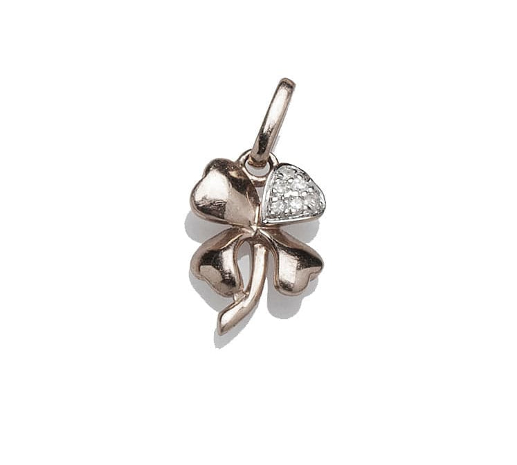 Charms & Pendants White Gold Clover with Diamonds