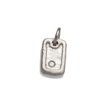 Charms & Pendants White Gold Solid Gold Dog Tag with Diamonds Signature Piece