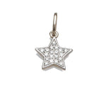 Charms & Pendants White Gold Star with Diamonds